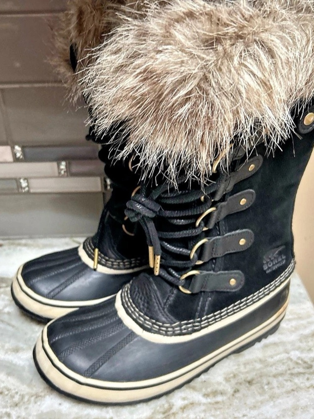 Sorel Joan of Arctic Waterproof Faux Fur Removable Lining Winter Snow Boots 7.5